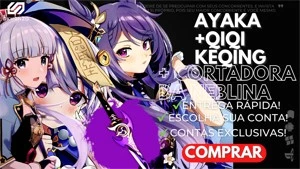 Genshin Impact conta com Ayaka+Cortadora +qiqi+keqing AR10