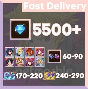 [GLOBAL] [INSTANT] 5500+ Diamonds Seven Deadly Sins 7DS Gran - Outros