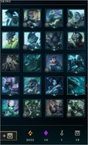 ACC PLATINA LoL +100 SKIN 10 GEMA E MT CRAFT PRA SKIN - League of Legends