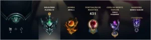 ACC PLATINA LoL +100 SKIN 10 GEMA E MT CRAFT PRA SKIN - League of Legends