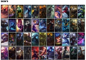 Conta prata 4 com 131 Champs e 142 Skins + 5 Vitoriosas - League of Legends LOL