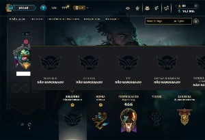 Conta Unranked com 105 campeões e 89 Skins - League of Legends LOL