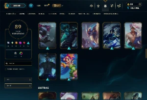 Conta Unranked com 105 campeões e 89 Skins - League of Legends LOL