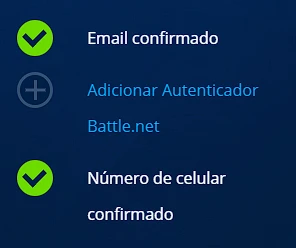 Conta Blizzard com Numero Verificado