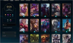 Conta de LoL (ex DIAMANTE) com 259 SKINS/ 140 campeões - League of Legends
