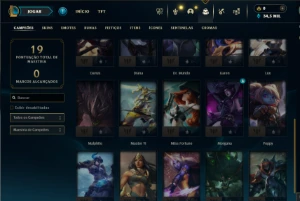 Mestre com 25 Champs e 1 Skin + 11 Fragmentos - League of Legends LOL