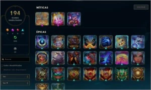 CONTA LOL NVL 289 + 109 SKINS(3 VITORIOSA) DIVERSOS ICONES! - League of Legends