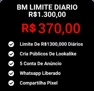 BM Limite de R$1.300 com 5 Contas para Anúncios - Outros