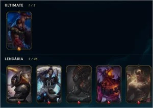 Conta Lol com várias Skins Lendárias. - League of Legends