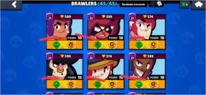 Conta brawl full 45/45 46 skins TODOS ACESSÓRIOS E PEs - Brawl Stars