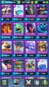 CONTA DE CLASH ROYALE LEVEL 12 COM 15 LENDÁRIAS