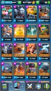 CONTA DE CLASH ROYALE LEVEL 12 COM 15 LENDÁRIAS