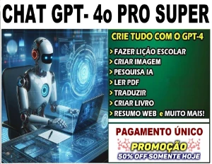 Chat GPT 4 Pro - Crie Videos, Imagens, Áudio e Códigos - Outros