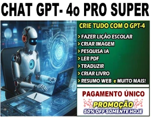 Chat GPT 4 Pro - Crie Videos, Imagens, Áudio e Códigos - Outros