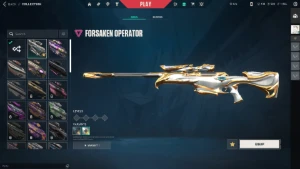 Conta Valorant platina com muitas skins