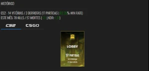 Conta Gameersclub Lvl 17 (Sem Prime) - Counter Strike CS