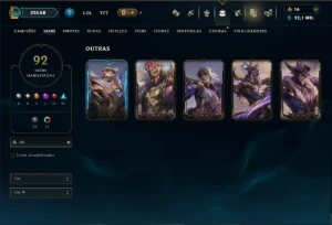 Prata 2 com 145 Champs e 92 Skins ( ADC / JG / TOP ) - League of Legends LOL