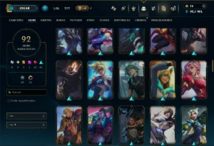 Prata 2 com 145 Champs e 92 Skins ( ADC / JG / TOP ) - League of Legends LOL