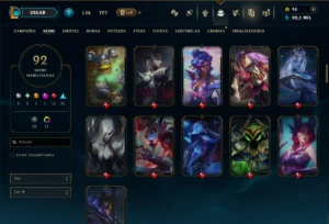 Prata 2 com 145 Champs e 92 Skins ( ADC / JG / TOP ) - League of Legends LOL