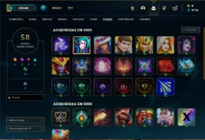 Conta Platina 1 com 66 PDL, 33 Champs e 6 Skins - League of Legends LOL