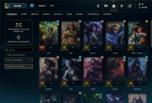 Conta Platina 1 com 66 PDL, 33 Champs e 6 Skins - League of Legends LOL