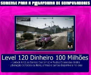 Gta 5 Online Pc - Dinheiro E Level $100 Milhões