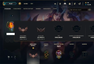 Bronze 1 com 150 Champs e 242 Skins + 2 Skins Raras + Icones - League of Legends LOL