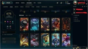 Conta League Of Legends Seaseon 2" C/ 675 Skins LOL