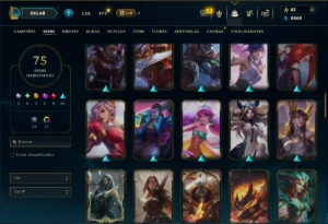 Ferro 2 com 65 Champs e 75 Skins +3 Ultimates - League of Legends LOL