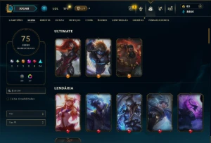 Ferro 2 com 65 Champs e 75 Skins +3 Ultimates - League of Legends LOL