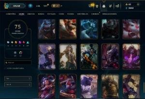 Ferro 2 com 65 Champs e 75 Skins +3 Ultimates - League of Legends LOL