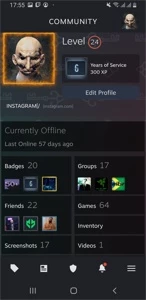 Conta steam com R$2000 em jogos