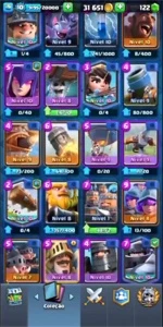 Clash royale Lv 10 13 lendarias 4300 trofeis