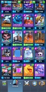 Clash royale Lv 10 13 lendarias 4300 trofeis