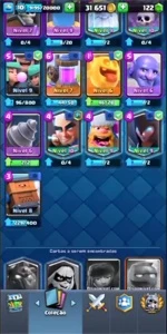 Clash royale Lv 10 13 lendarias 4300 trofeis
