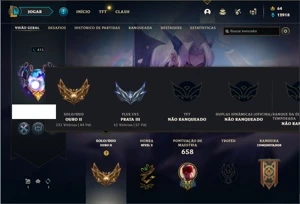 Conta ouro 2 com TODOS os champs e 331 Skins + 5 Vitoriosas - League of Legends LOL