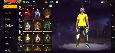Conta muito gemada nível 75, prime 6, angelical verde - Free Fire