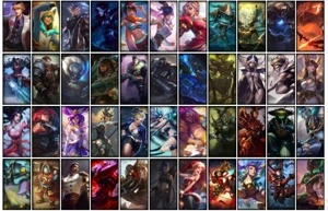 Conta ouro 1 com 141 Champs e 219 Skins + 6 Prestigios - League of Legends LOL