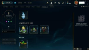 Conta Platina 4  SKINS PERMANTES NO ESPOLIO - League of Legends LOL