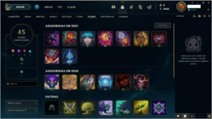 Conta Platina 4  SKINS PERMANTES NO ESPOLIO - League of Legends LOL