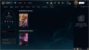 Conta Platina 4  SKINS PERMANTES NO ESPOLIO - League of Legends LOL