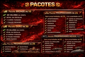 Up de conta GTA V Online - Legacy e Enhanced