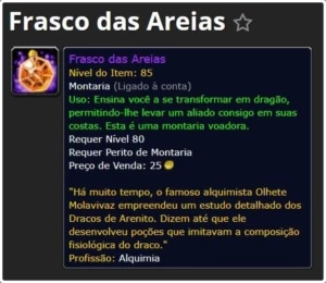 DRACO DE ARENITO - FRASCO DAS AREIAS - QUALQUER SERVIDOR - Blizzard