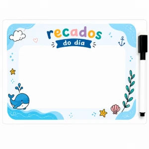 Kit Lousa Infantil Porta-Recados com Caneta - Artesanato e Personalizados