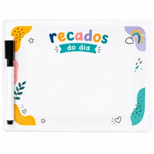 Kit Lousa Infantil Porta-Recados com Caneta - Artesanato e Personalizados