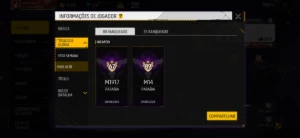 Conta rara de free fire com xm8 2+ velocidade