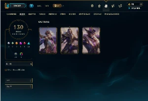 Ferro 1 com TODOS os Champs e 130 Skins +1 Prestigio da Lux - League of Legends LOL