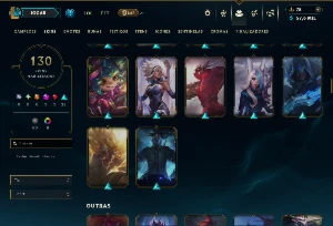 Ferro 1 com TODOS os Champs e 130 Skins +1 Prestigio da Lux - League of Legends LOL