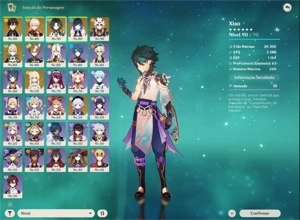CONTA AR 55 - KAZUHA, ZHONGLI, XIAO, ITTO - Genshin Impact