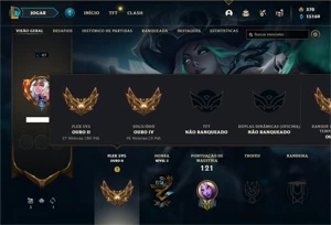 Conta ouro 4 com 53 Champs e 47 Skins - League of Legends LOL
